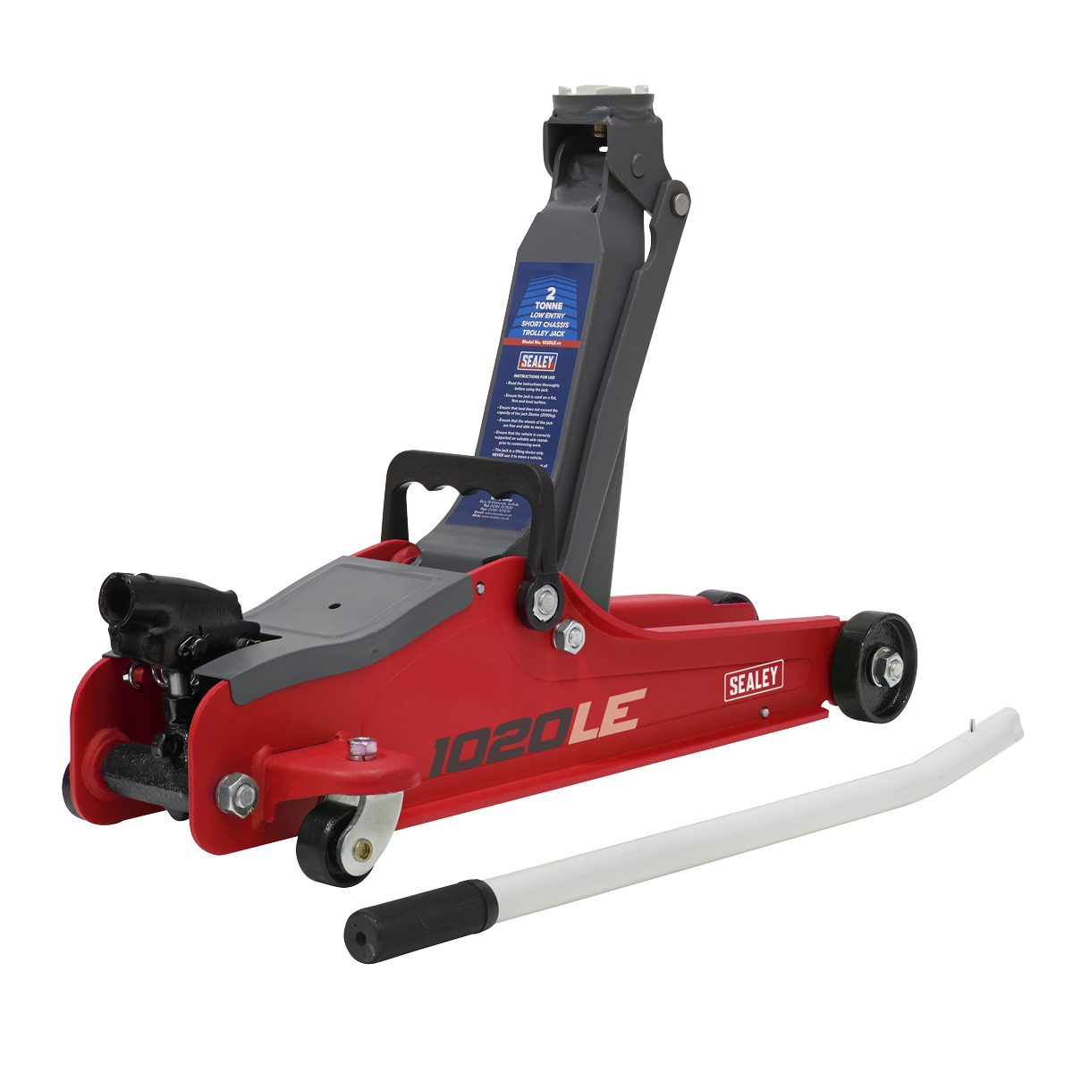 Trolley Jack 2tonne Low Entry Short Chassis – Red