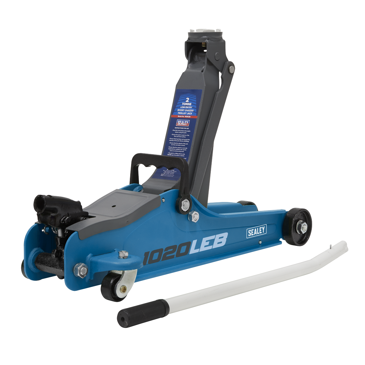 Trolley Jack 2tonne Low Entry Short Chassis – Blue
