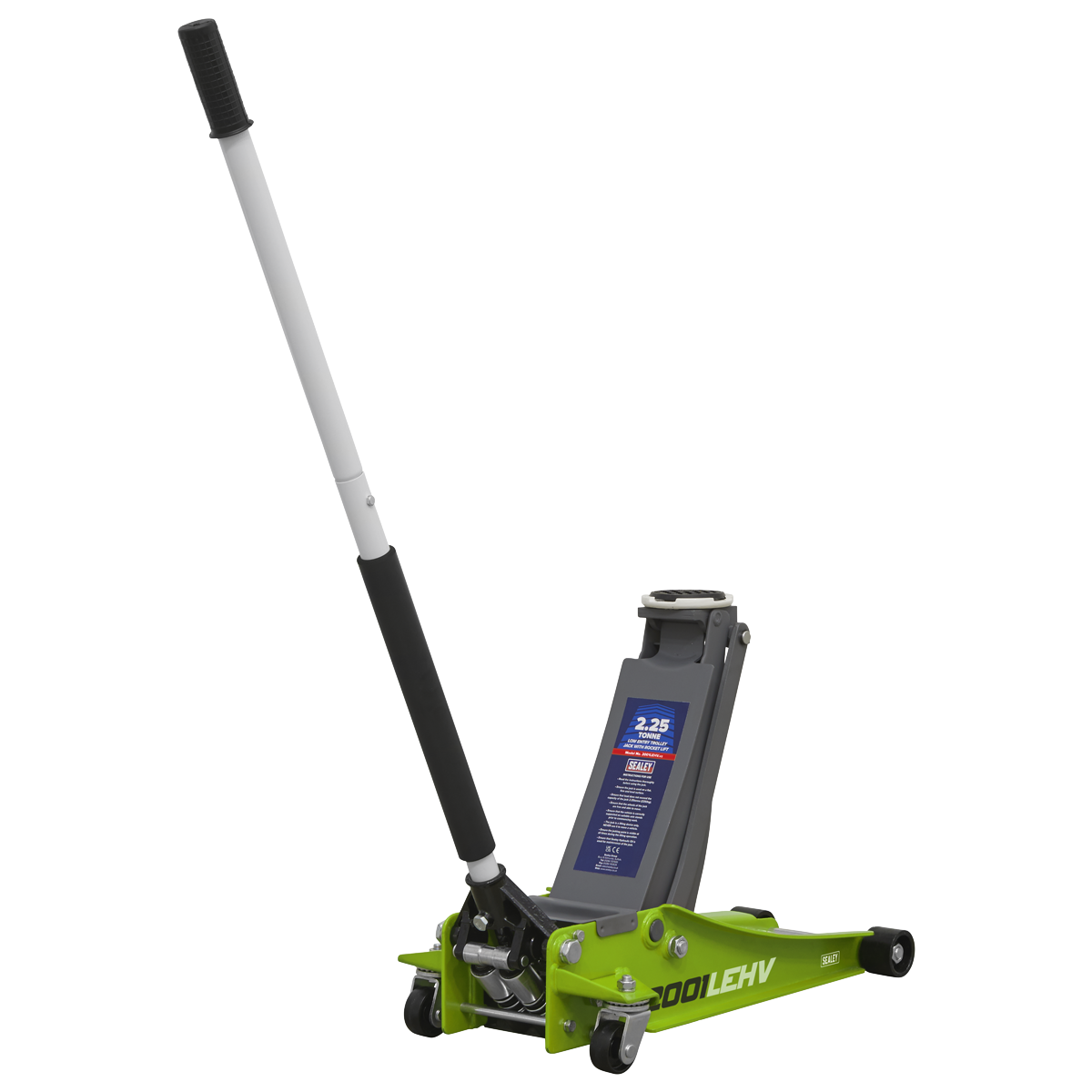 Trolley Jack 2.25tonne Low Entry Rocket Lift Hi-Vis Green