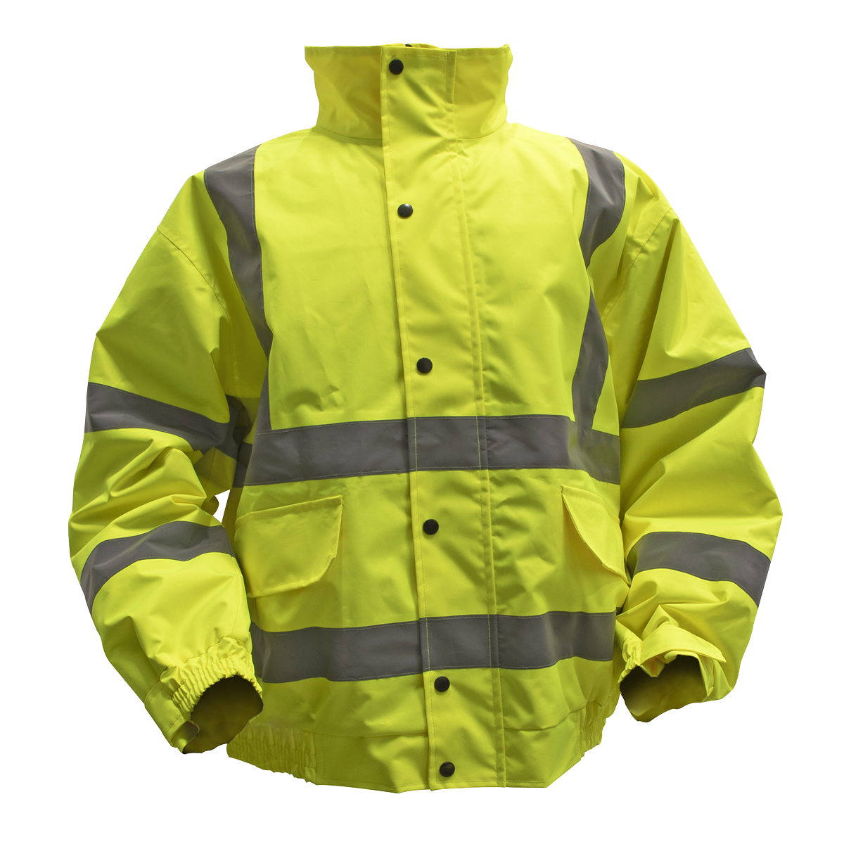 Hi-Vis Yellow Jacket with Quilted Lining & Elasticated Waist – XX-Large