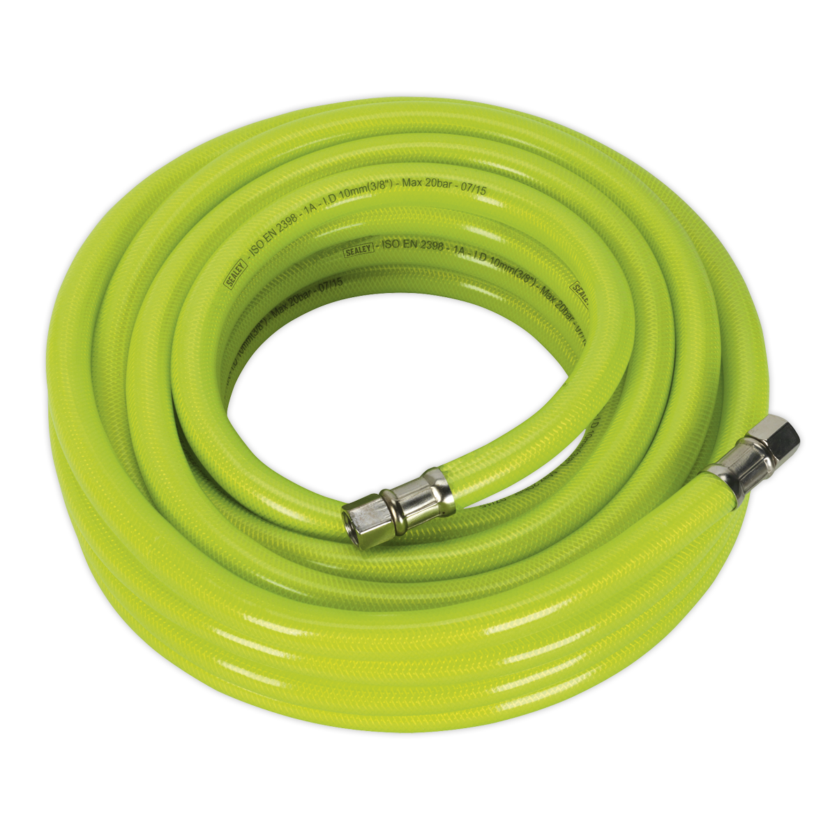 Air Hose High-Visibility 10m x Ø10mm with 1/4″BSP Unions