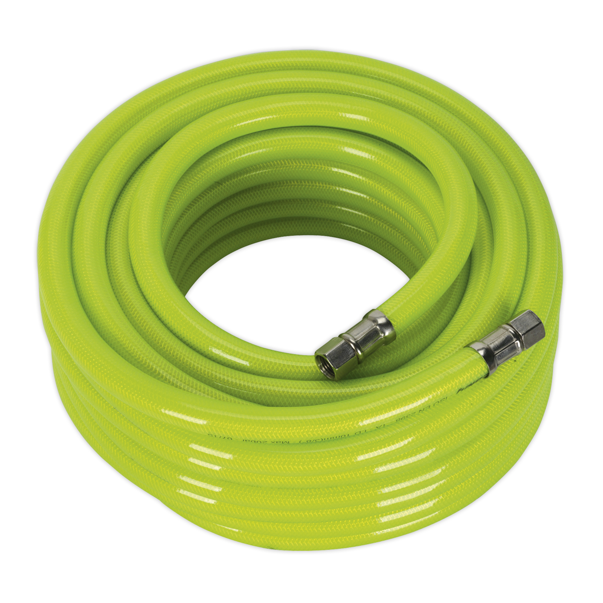 Air Hose High-Visibility 15m x Ø10mm with 1/4″BSP Unions