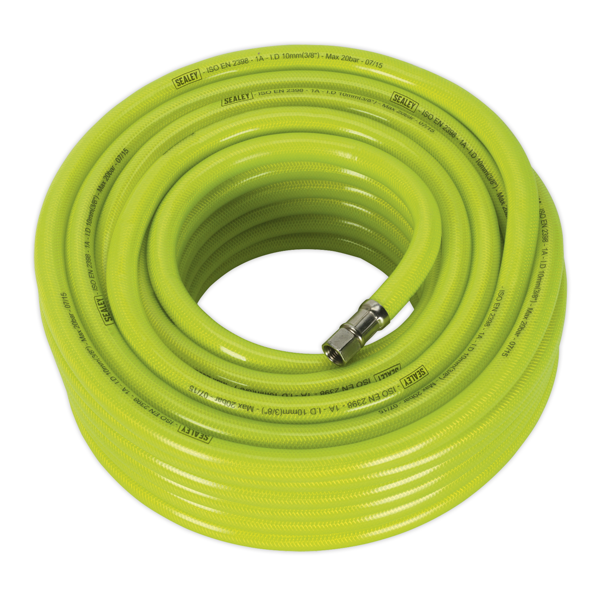 Air Hose High-Visibility 20m x Ø10mm with 1/4″BSP Unions