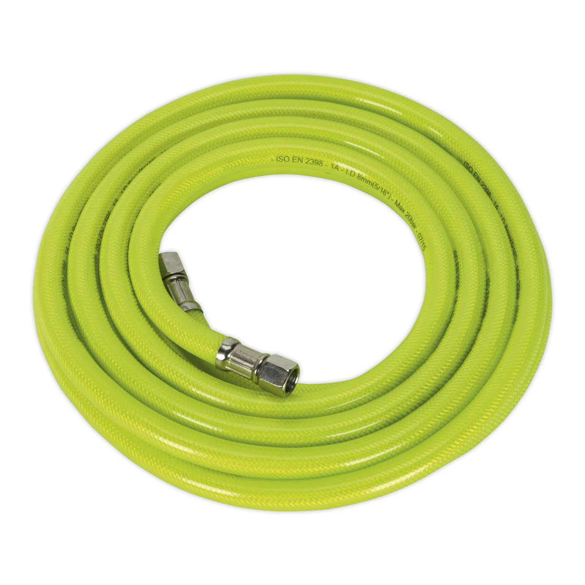 Air Hose High-Visibility 5m x Ø8mm with 1/4″BSP Unions