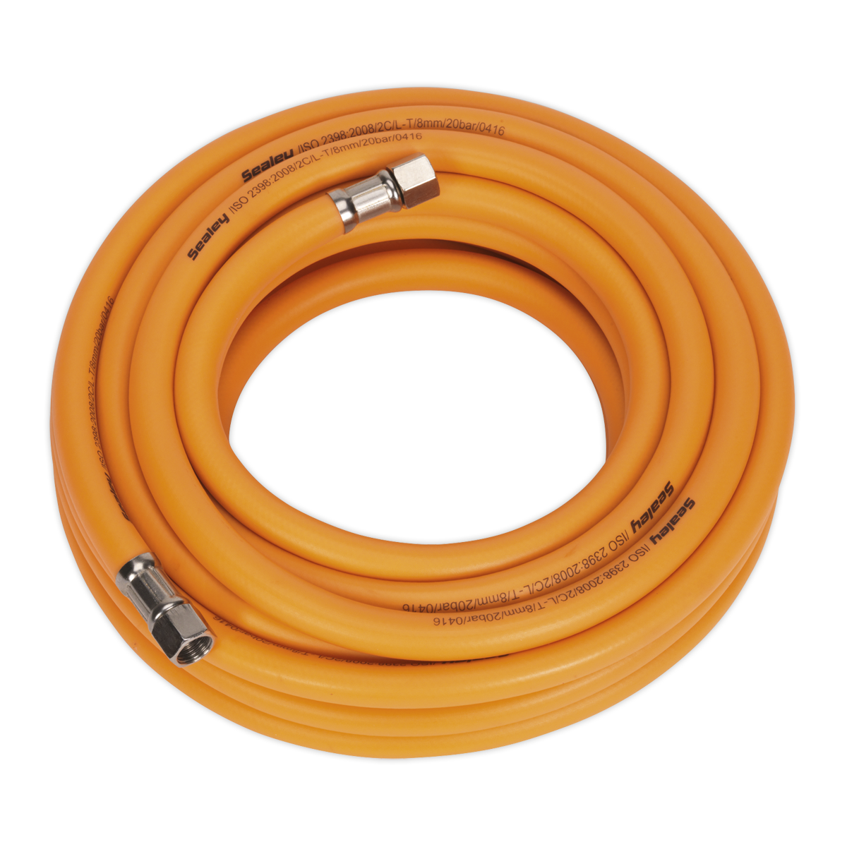 Air Hose 10m x Ø8mm Hybrid High-Visibility with 1/4″BSP Unions