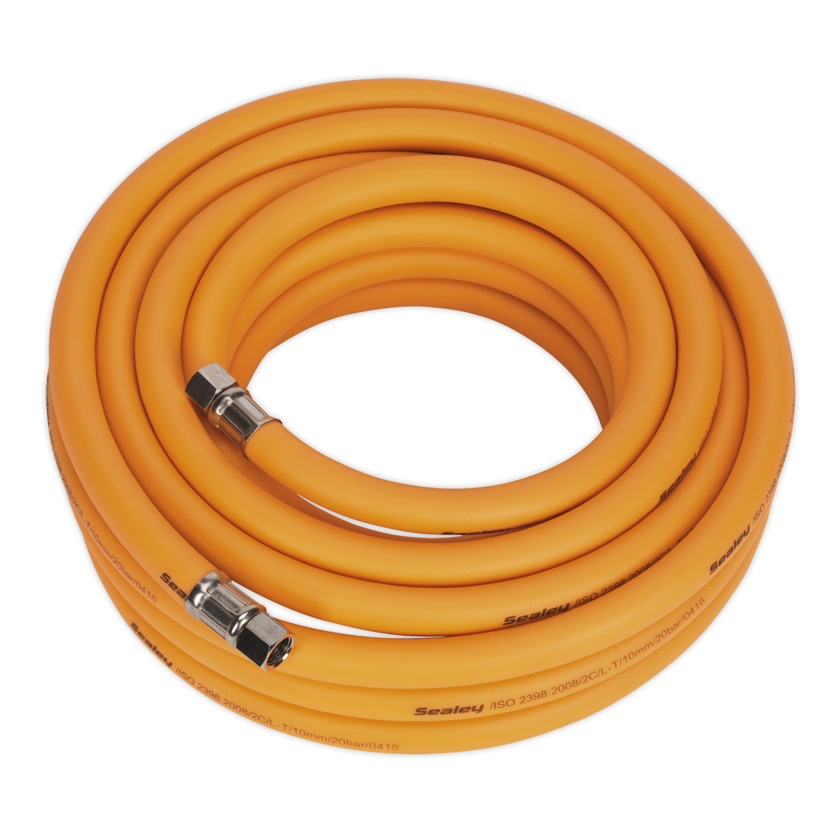 Air Hose 10m x Ø10mm Hybrid High-Visibility with 1/4″BSP Unions