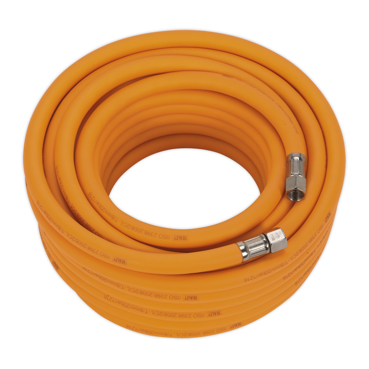 Air Hose 15m x Ø8mm Hybrid High-Visibility with 1/4″BSP Unions