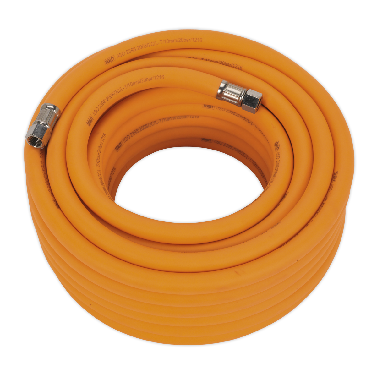 Air Hose 15m x Ø10mm Hybrid High-Visibility with 1/4″BSP Unions