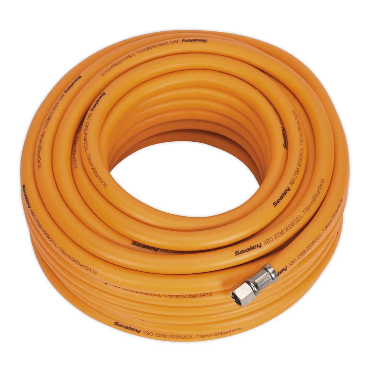 Air Hose 20m x Ø8mm Hybrid High-Visibility with 1/4″BSP Unions