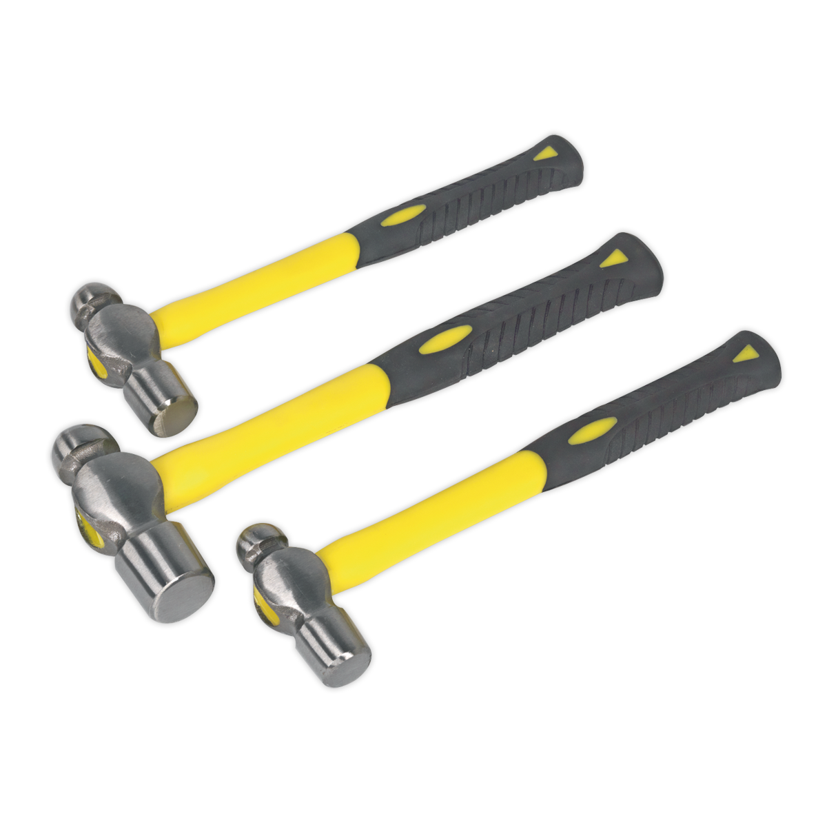 Ball Pein Hammer Set 3pc with Fibreglass Shafts