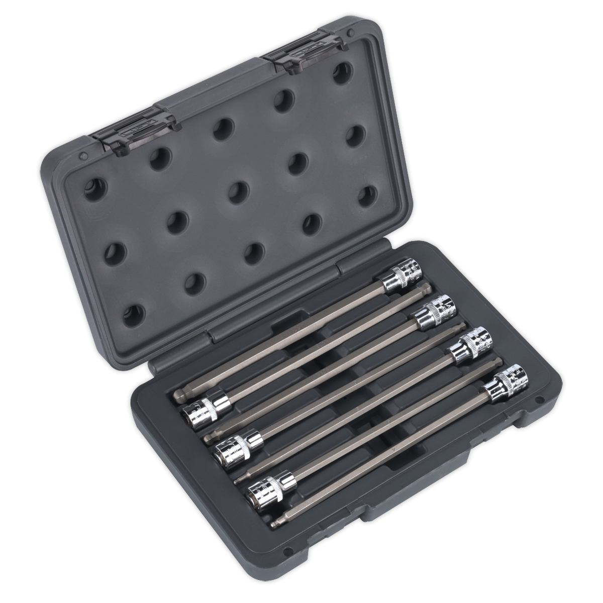 Ball-End Hex Socket Bit Set 7pc 3/8″Sq Drive 200mm