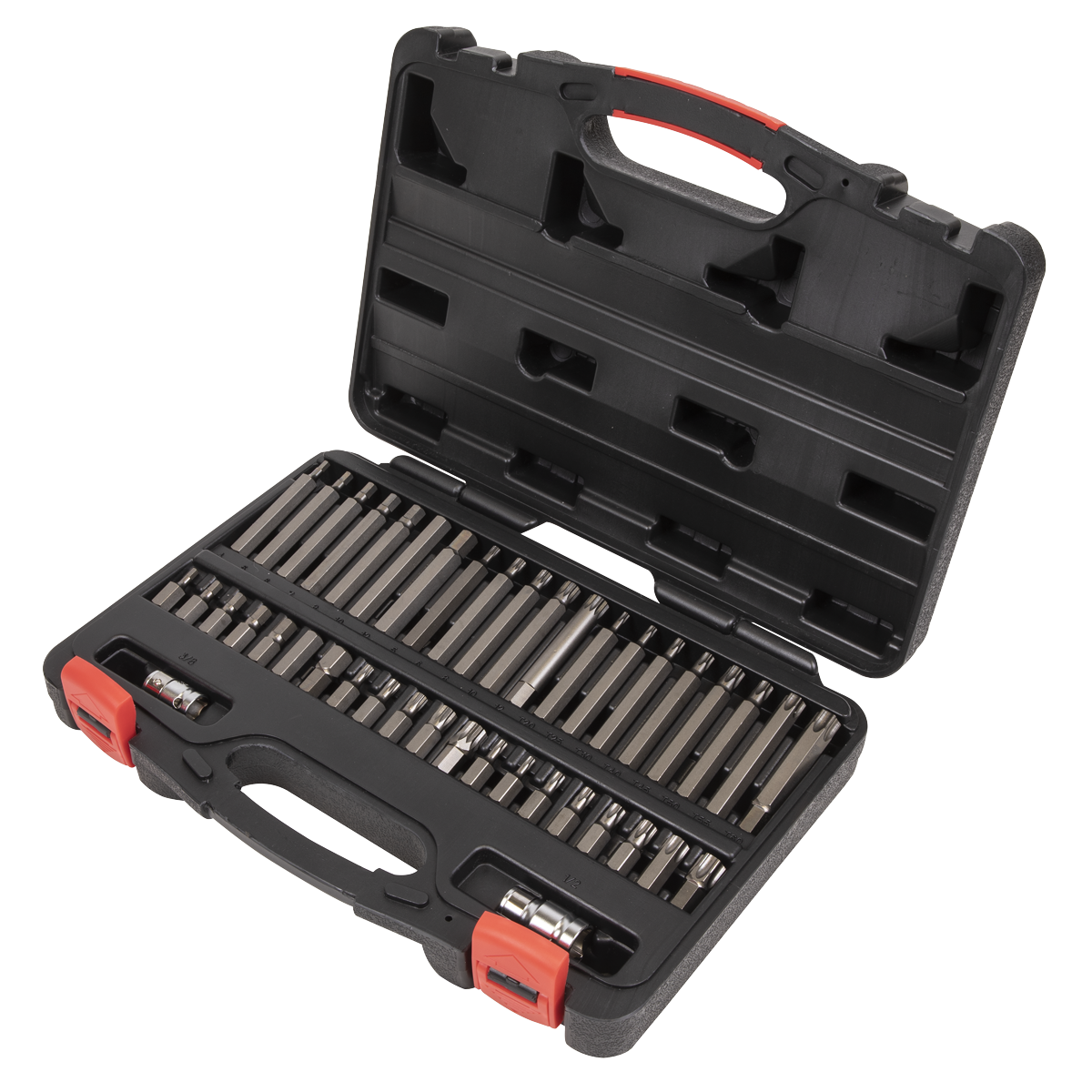 TRX-Star*/Hex/Spline Bit Set 42pc 3/8″ & 1/2″Sq Drive