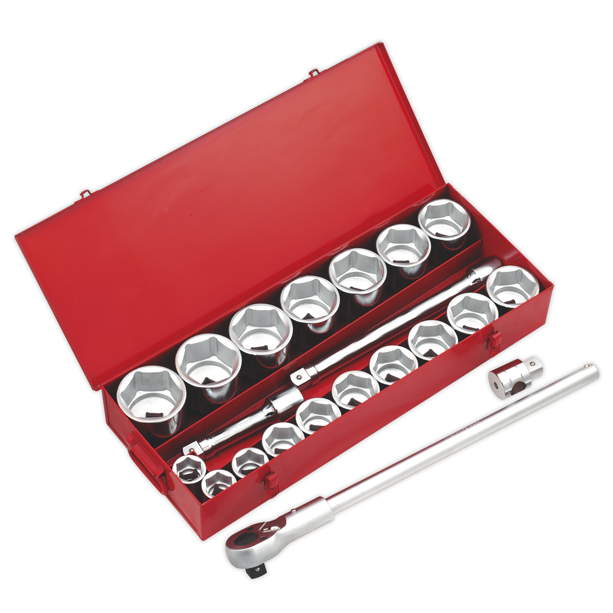 Socket Set 22pc 1″Sq Drive 6pt WallDrive® Metric