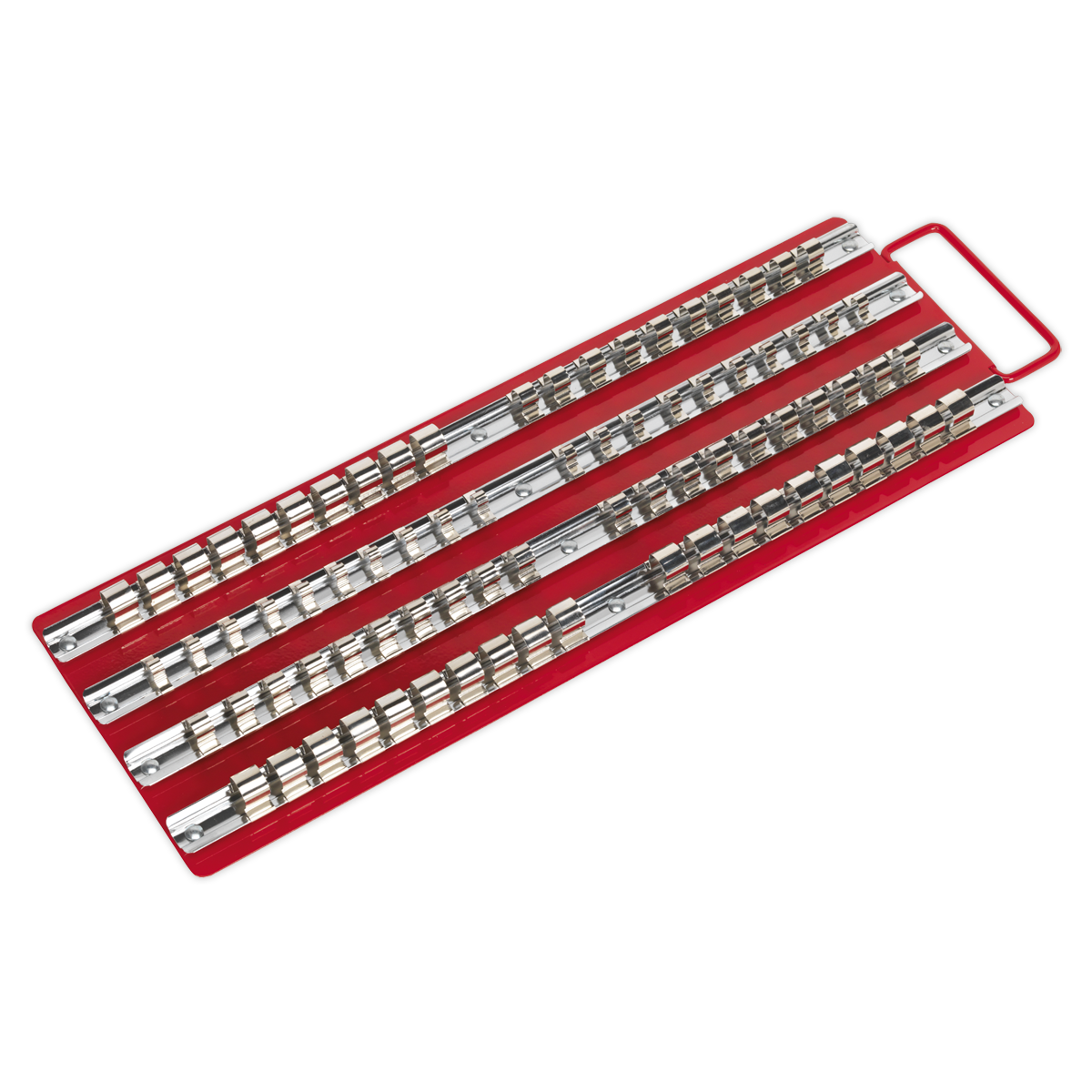Socket Rail Tray Red 1/4″, 3/8″ & 1/2″Sq Drive