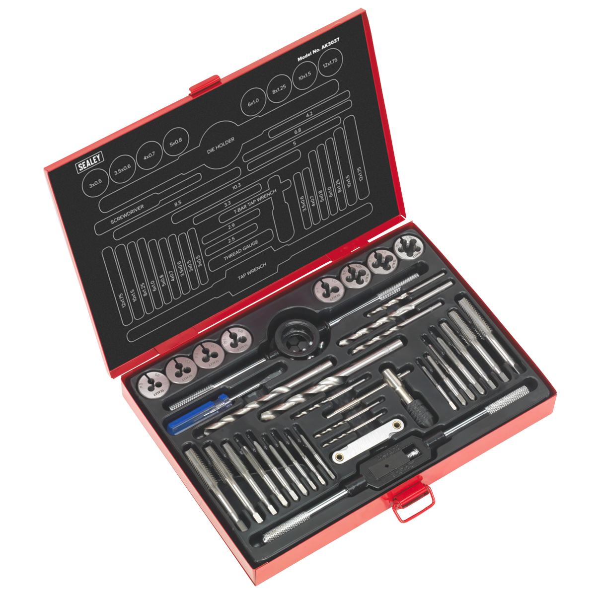 Tap & Die Set 37pc Split Dies – Metric