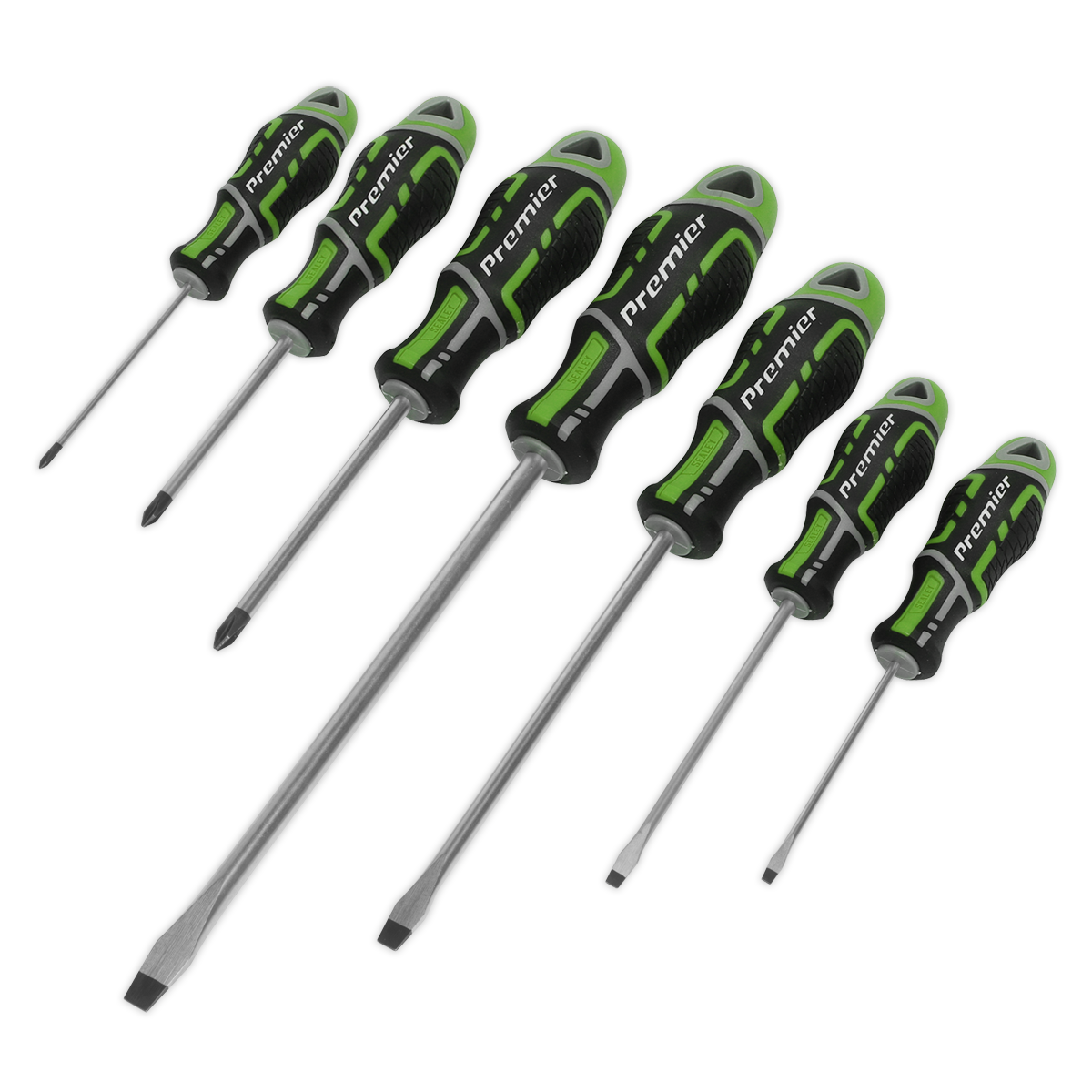 Screwdriver Set 7pc GripMAX® – Hi-Vis Green