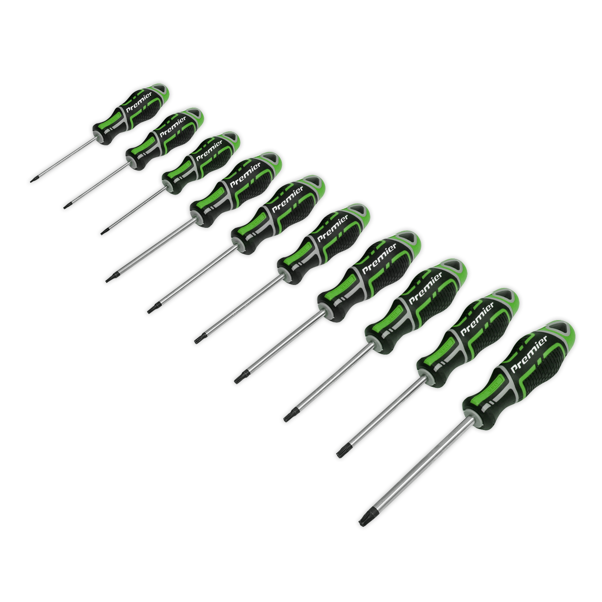 Screwdriver Set 10pc TRX-Star* GripMAX® – Hi-Vis Green