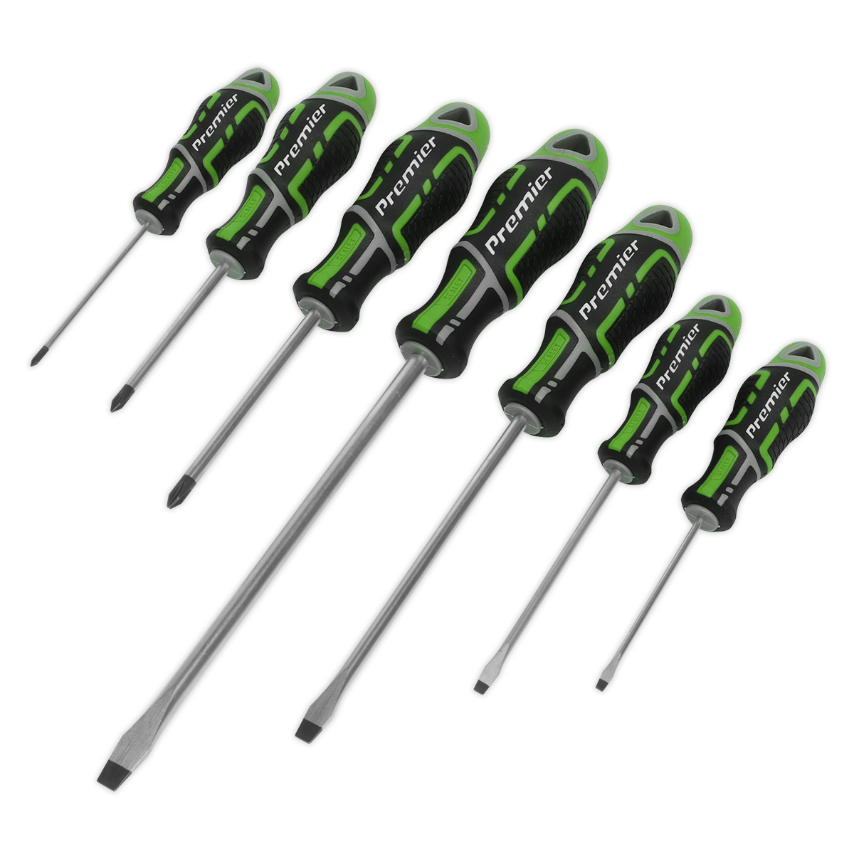 Screwdriver Set 7pc GripMAX® – Hi-Vis Green