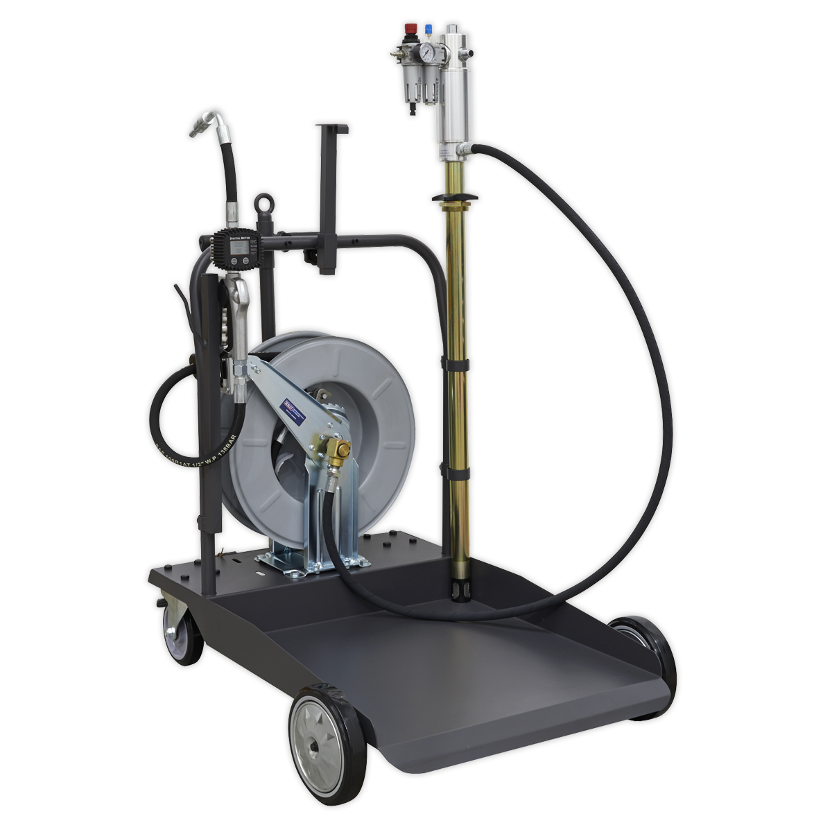 Oil Dispensing System Air Operated with 10m Retractable Hose Reel