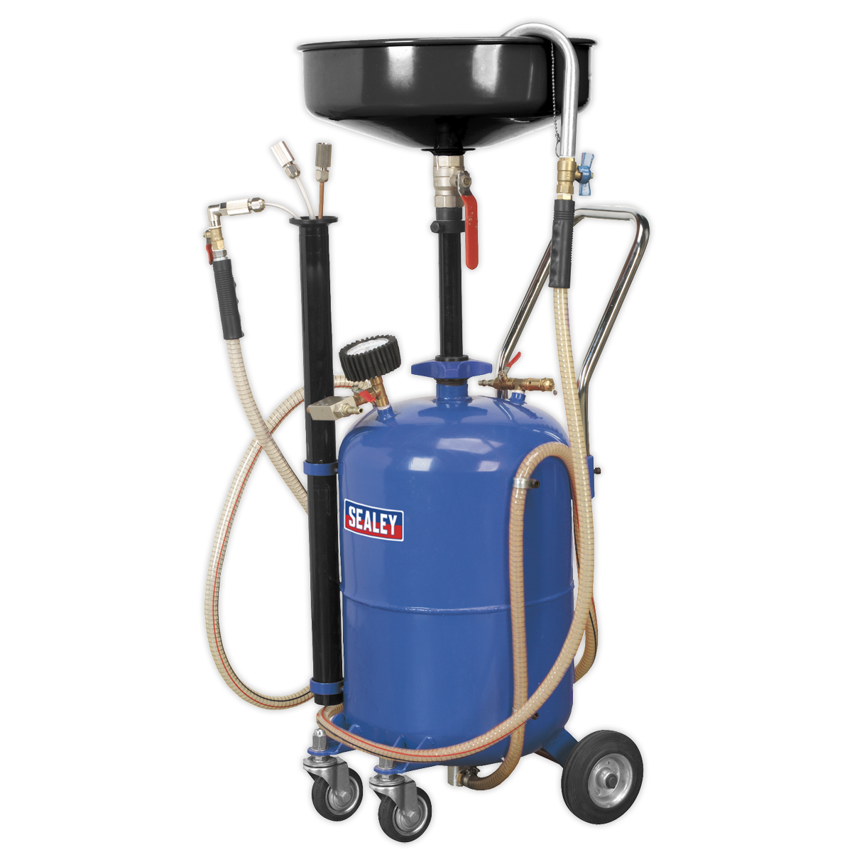 Mobile Oil Drainer with Probes 35L Air Discharge
