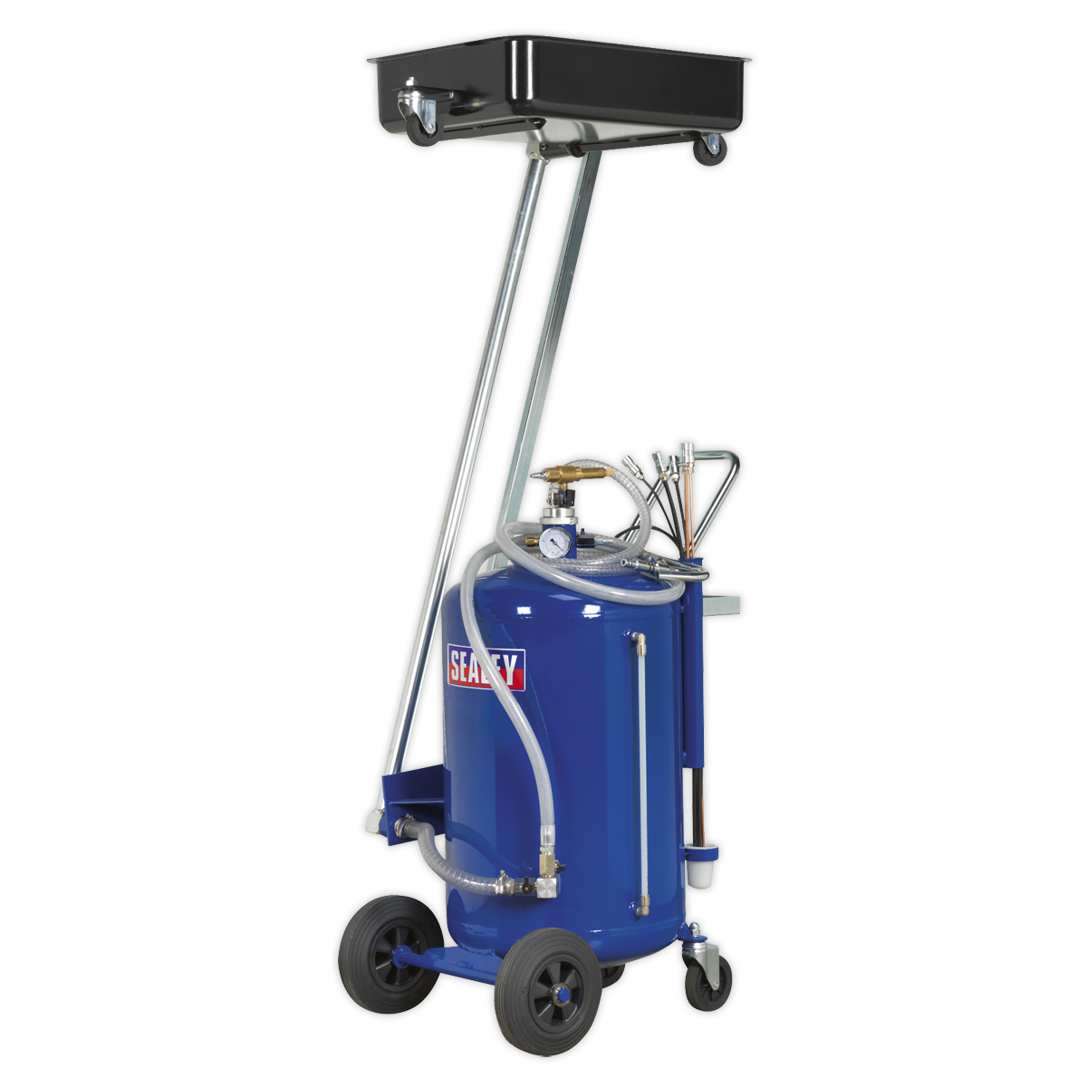 Mobile Oil Drainer with Probes 80L Cantilever Air Discharge