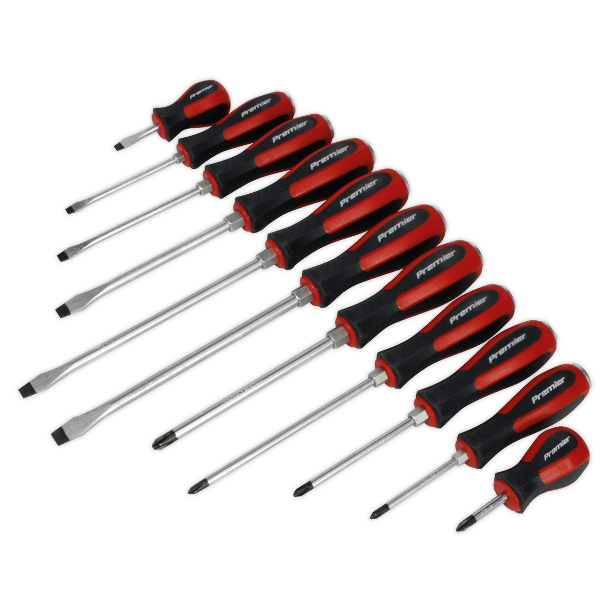 Screwdriver Set 11pc Hammer-Thru