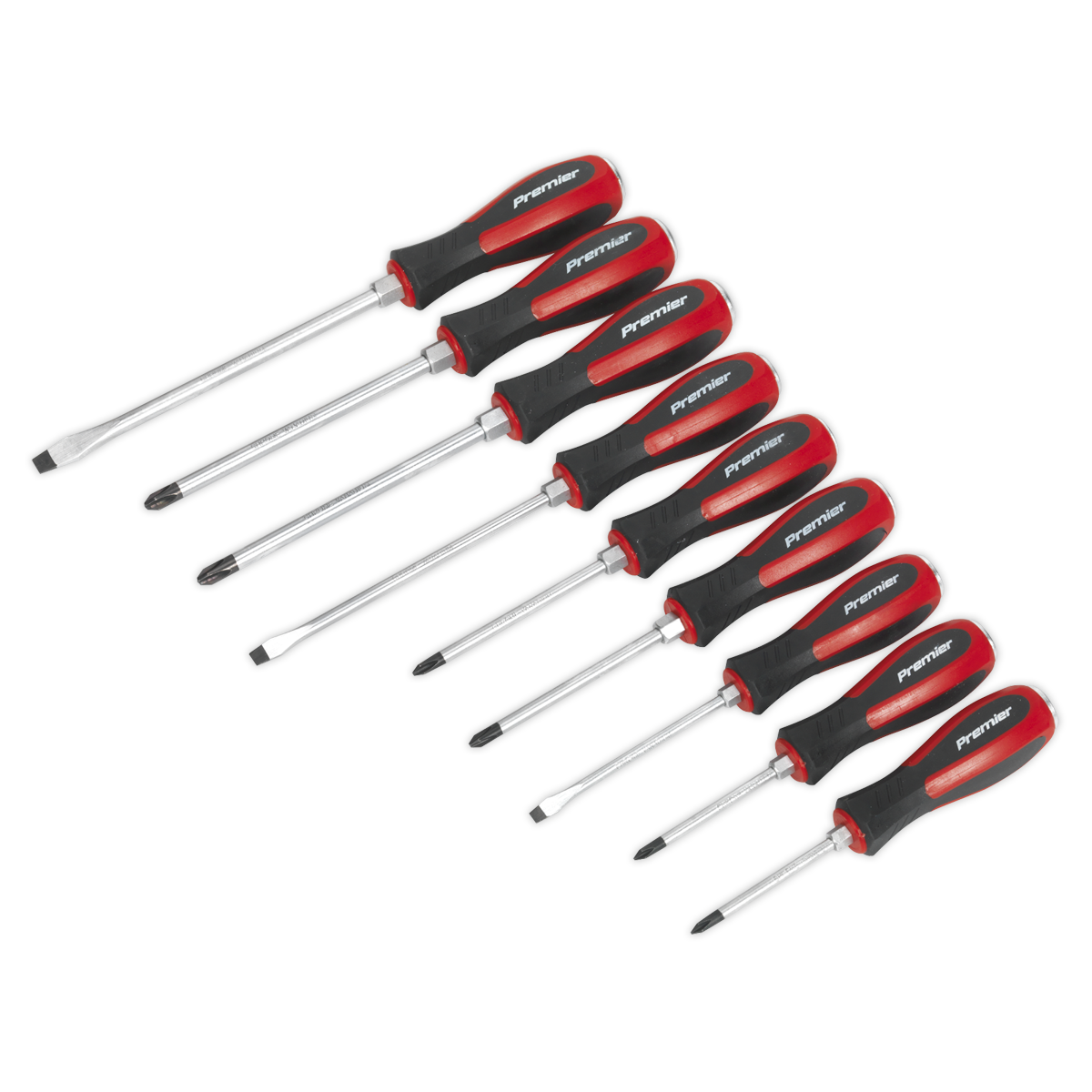 Screwdriver Set 9pc Hammer-Thru