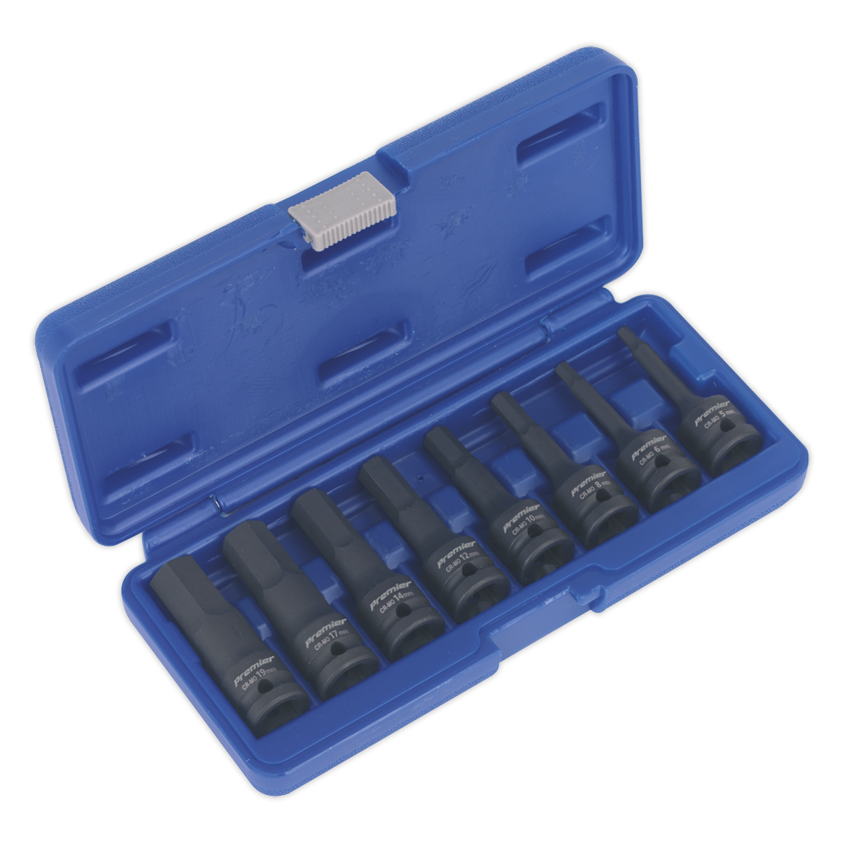 Impact Hex Socket Bit Set 8pc 1/2″Sq Drive