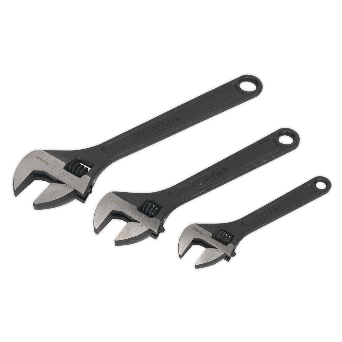 Adjustable Wrench Set 3pc Rust Resistant