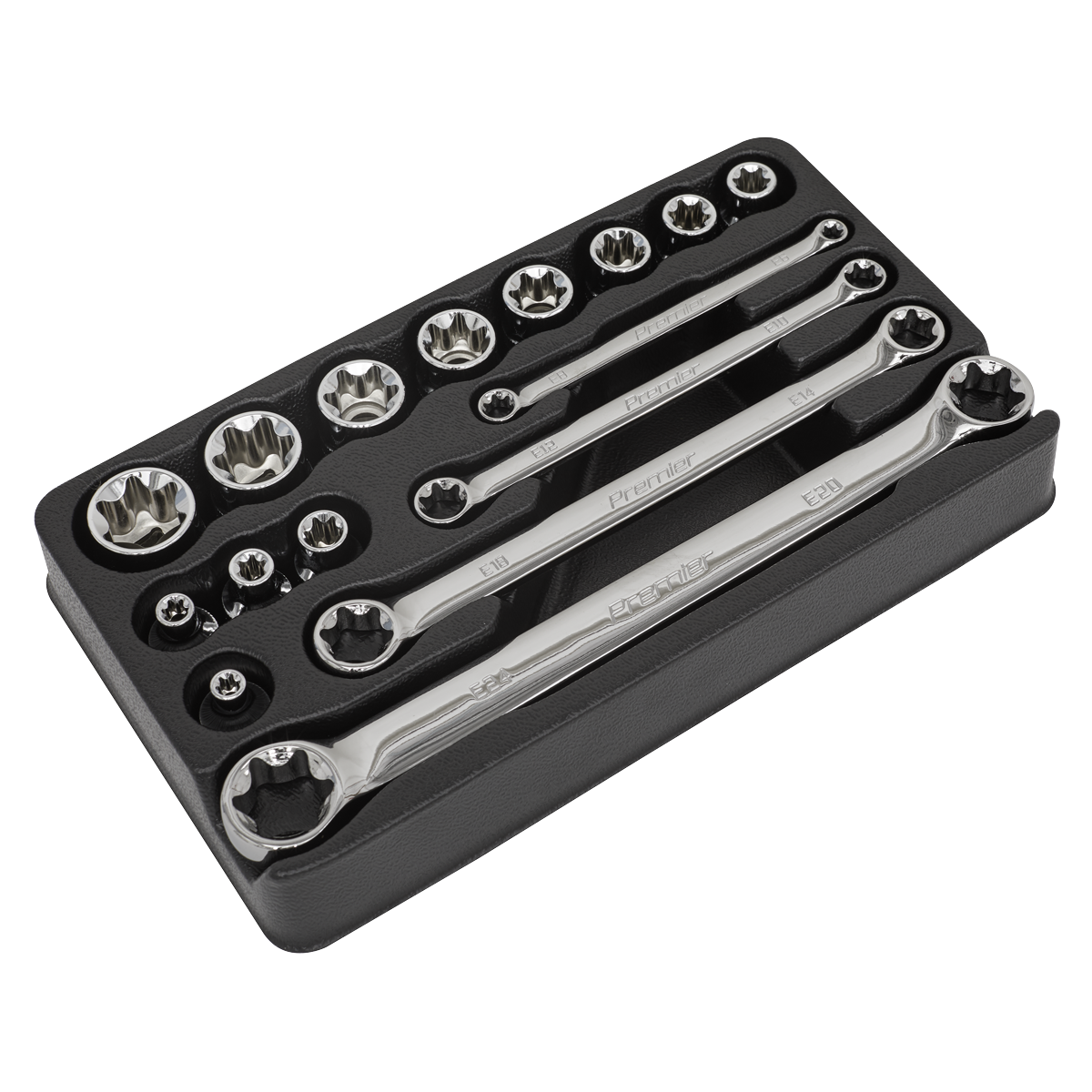 TRX-Star* 3/8″Sq Drive Socket & Spanner Set 16pc