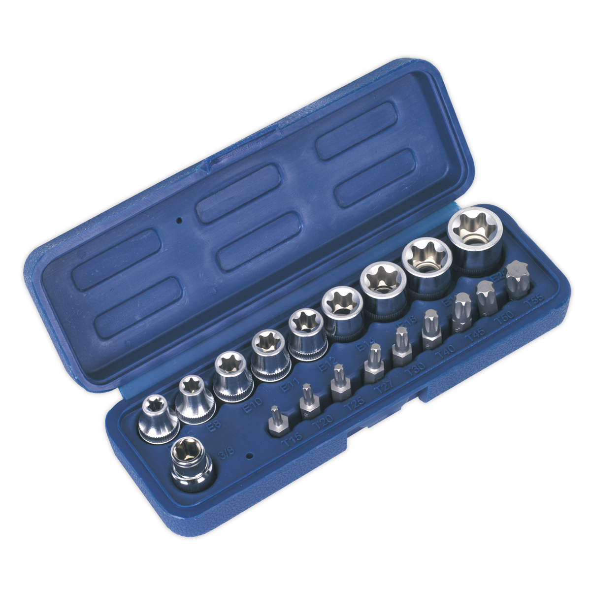 TRX-Star* Socket & Bit Set 19pc 3/8″Sq Drive