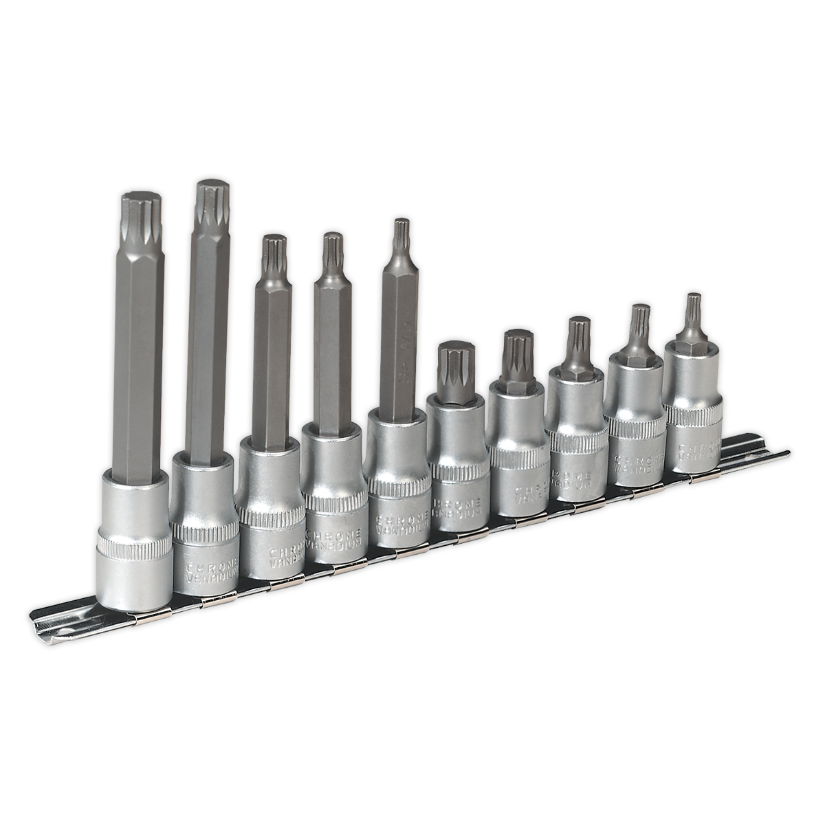 Spline Socket Bit Set 10pc 1/2″Sq Drive