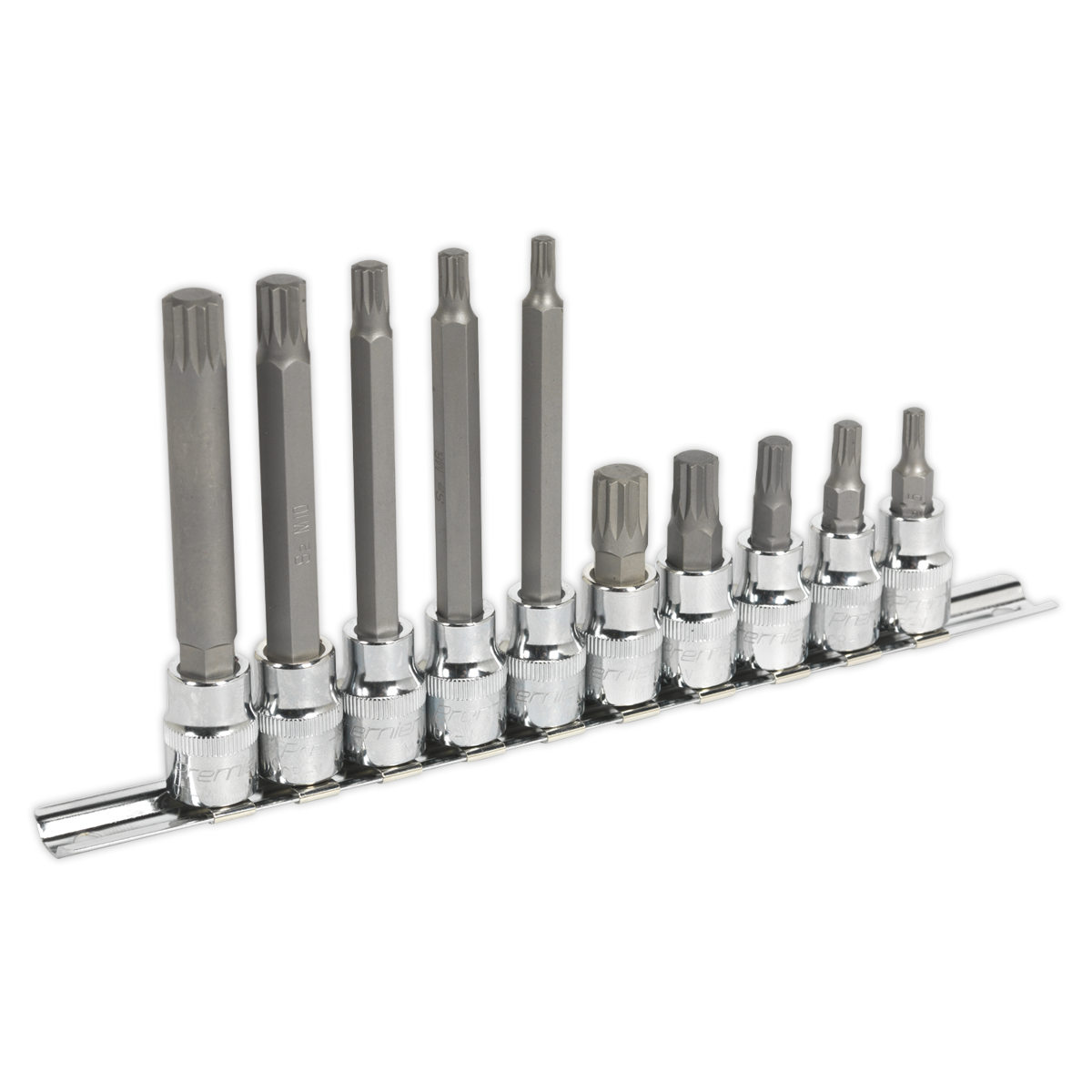 Spline Socket Bit Set 10pc 3/8″Sq Drive