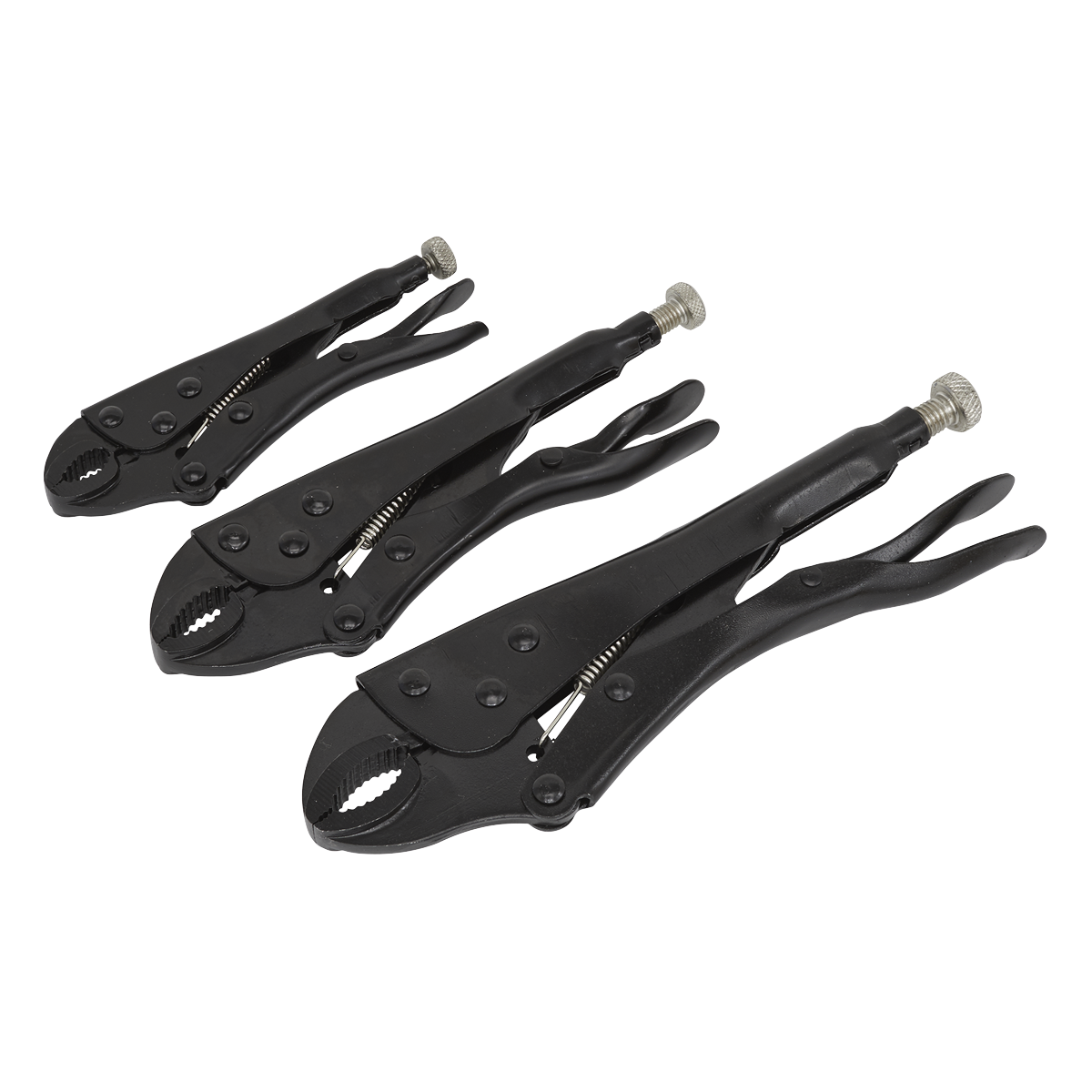 Locking Pliers Set 3pc Rust Resistant