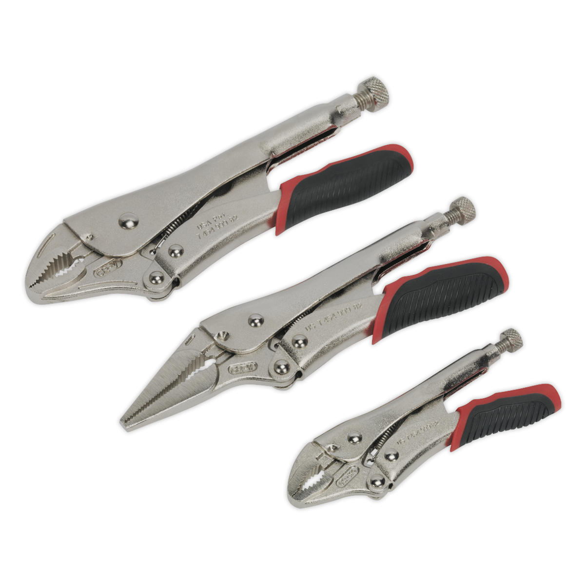 Locking Pliers Set 3pc Quick Release