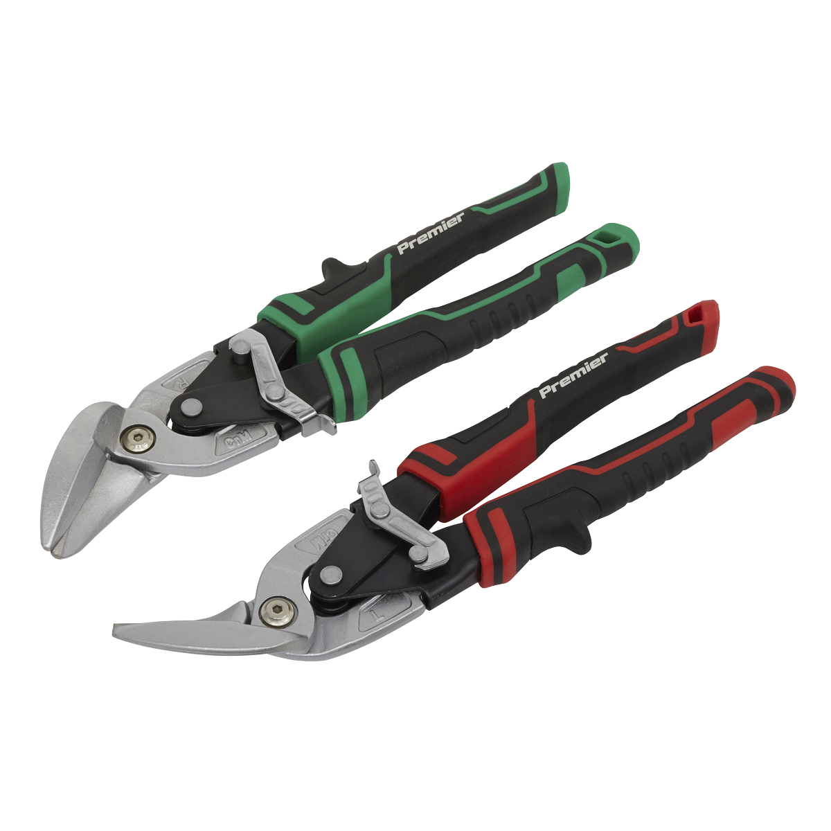 High Leverage Offset Aviation Tin Snip Set 2pc
