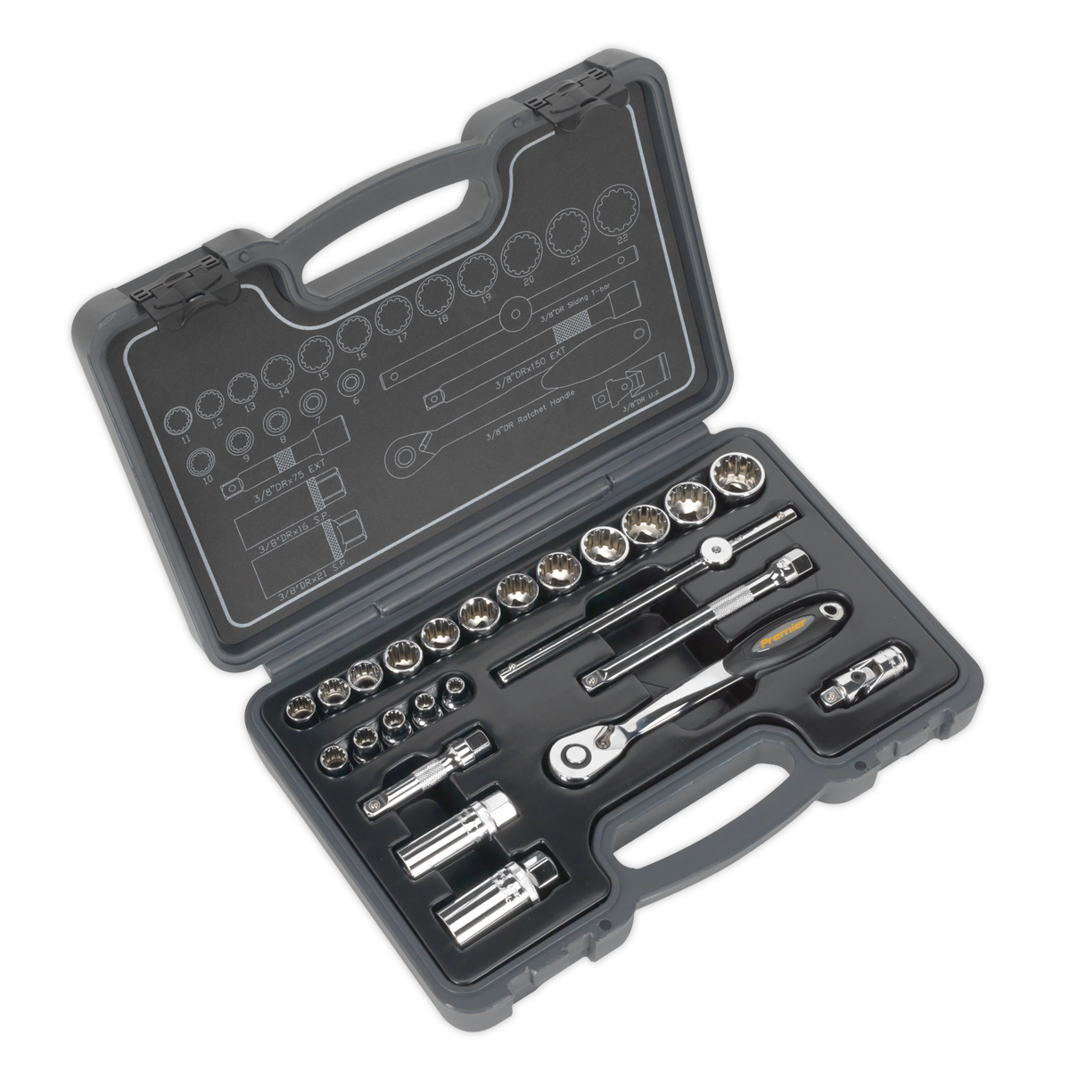 Socket Set 24pc 3/8″Sq Drive Total Drive®