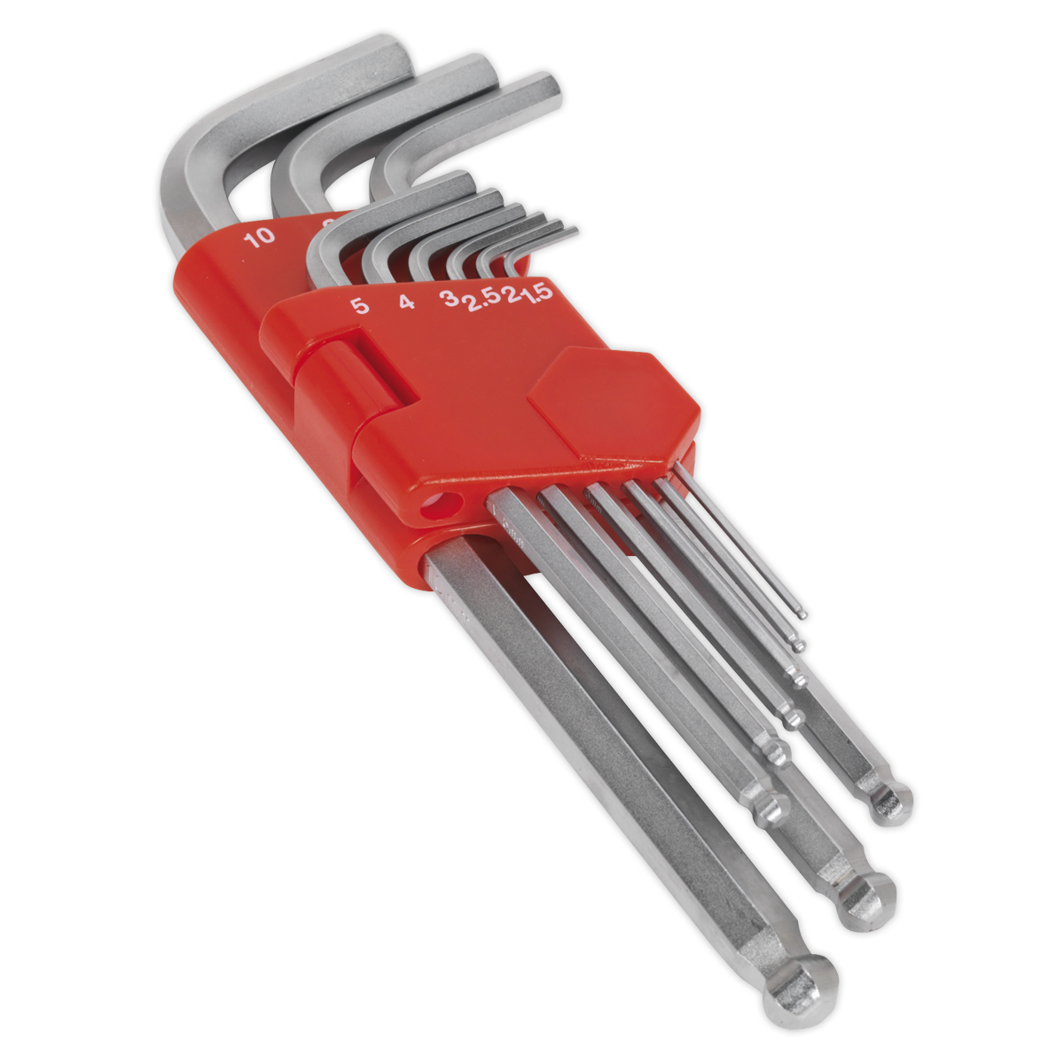 Ball-End Hex Key Set 9pc Long Metric