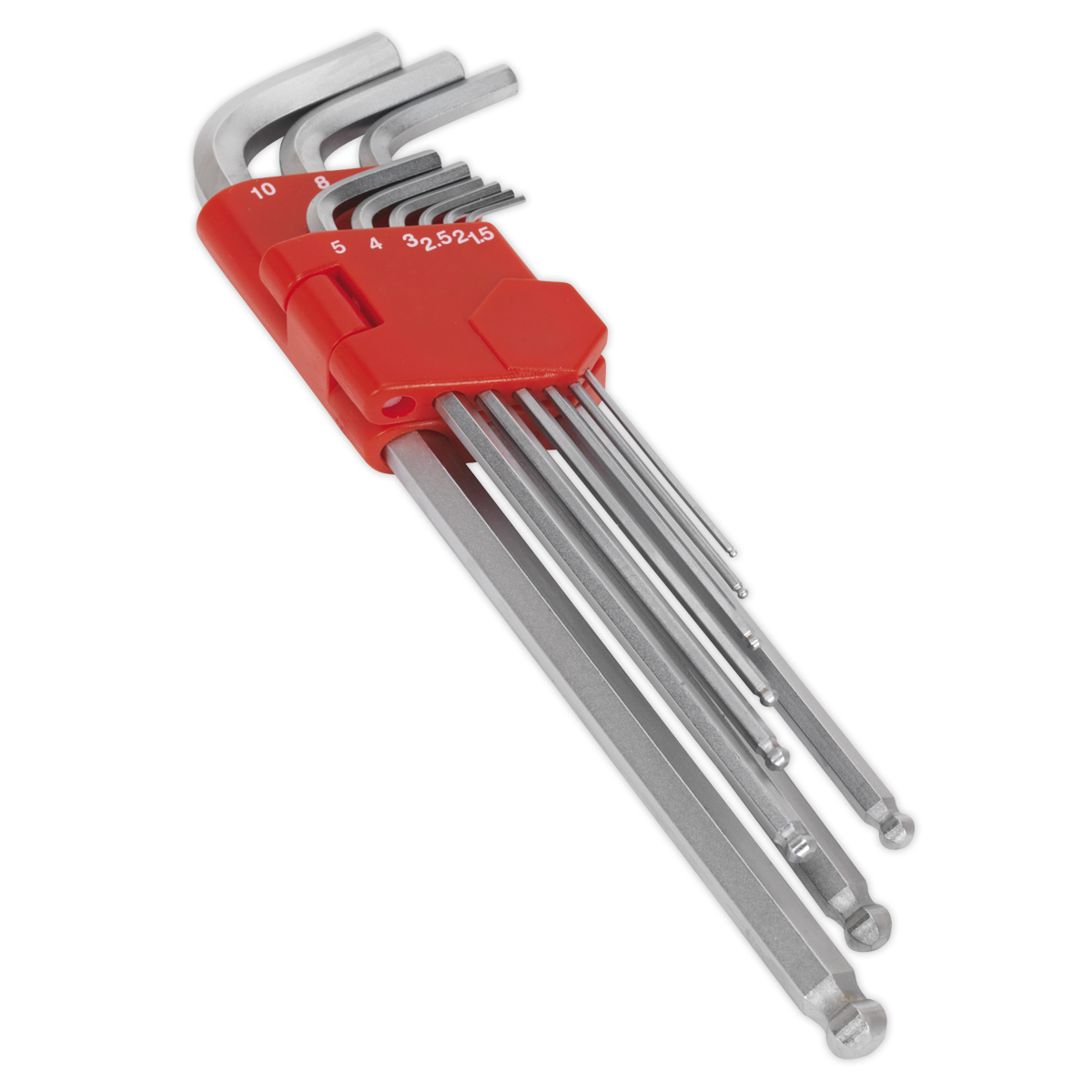 Ball-End Hex Key Set 9pc Extra-Long Metric