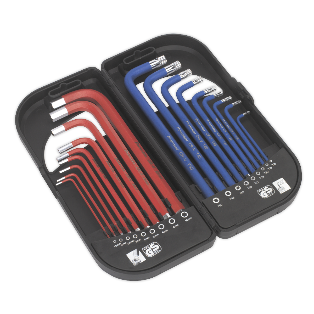 TRX-Star* & Ball-End Hex Key Set 18pc Long Anti-Slip