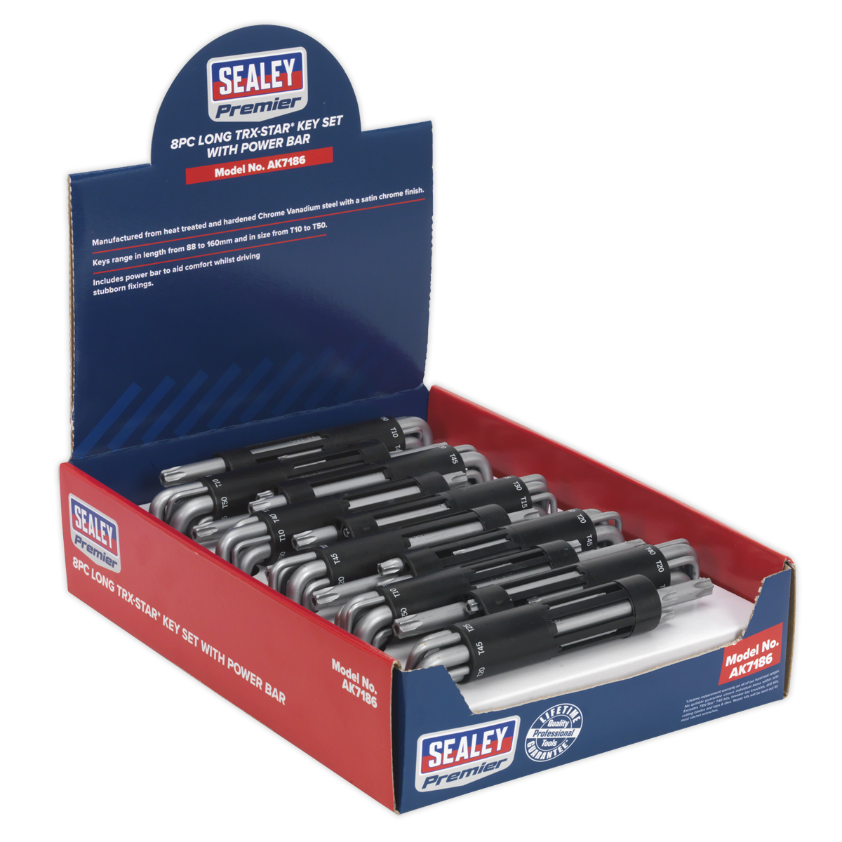 TRX-Star* Key Set with Power Bar 8pc Long Display Box of 10