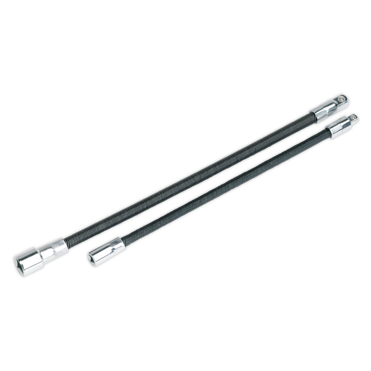 Flexible Extension Adaptor Set 2pc 1/4″Sq x 254mm & 3/8″Sq x 305mm