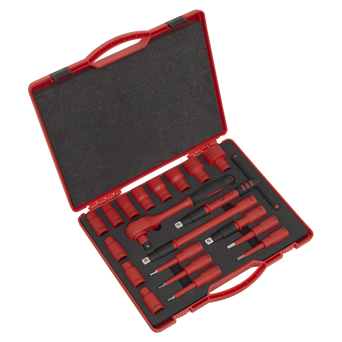 Insulated Socket Set 20pc 1/2″Sq Drive WallDrive® VDE Approved