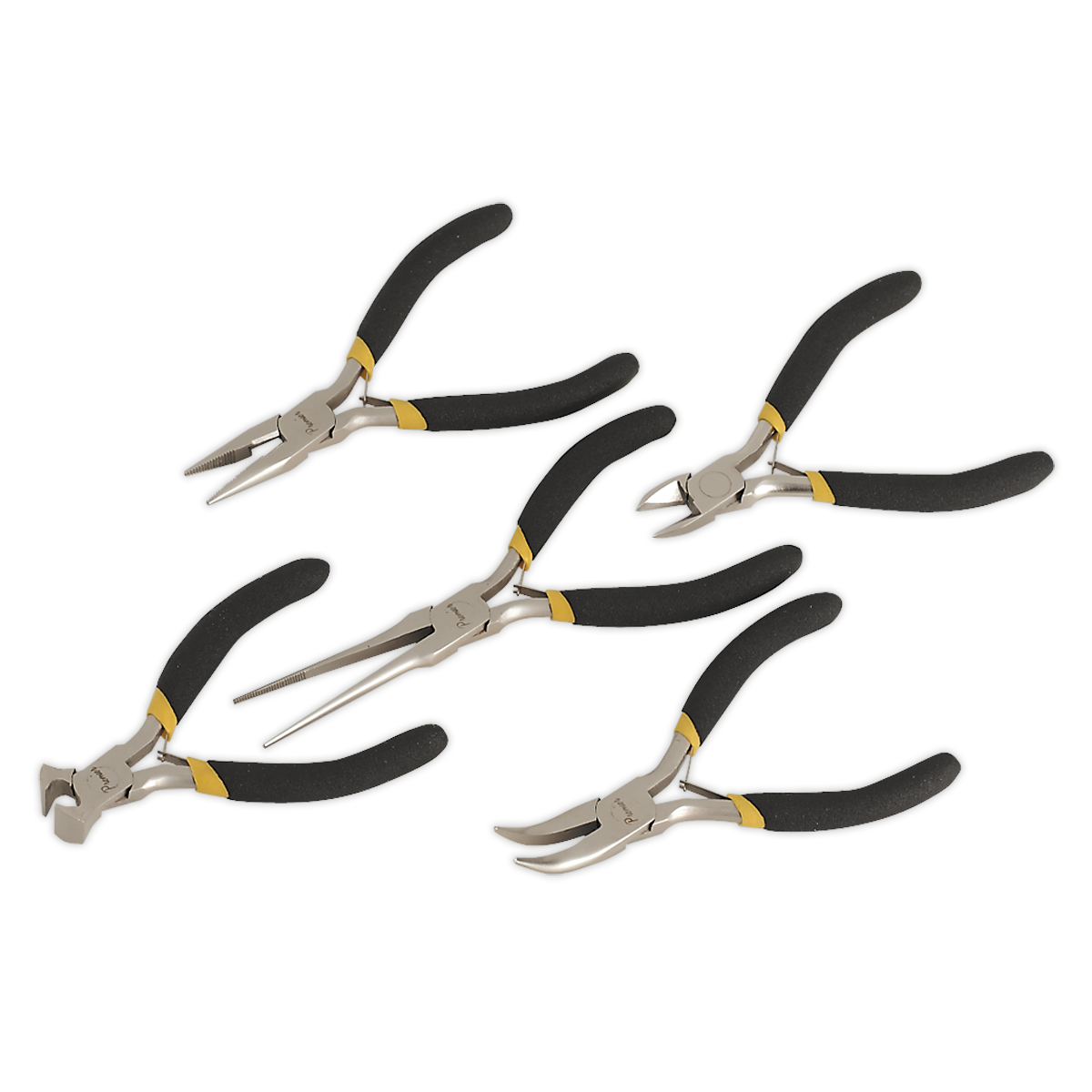 Mini Pliers Set 5pc Ni-Fe Finish