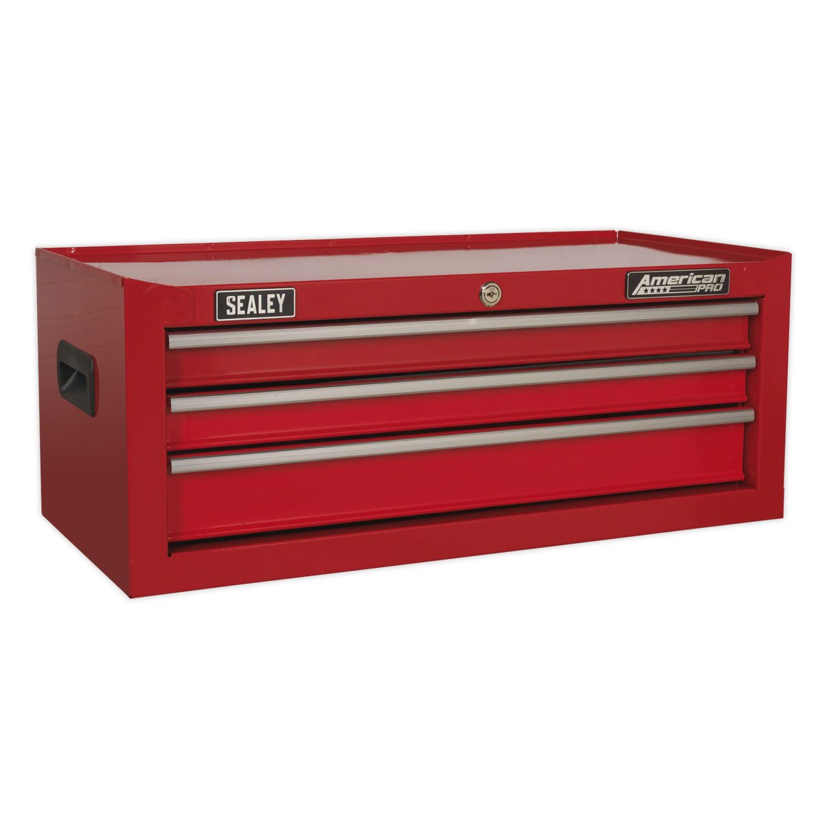 Mid-Box 3 Drawer with Ball-Bearing Slides – Red