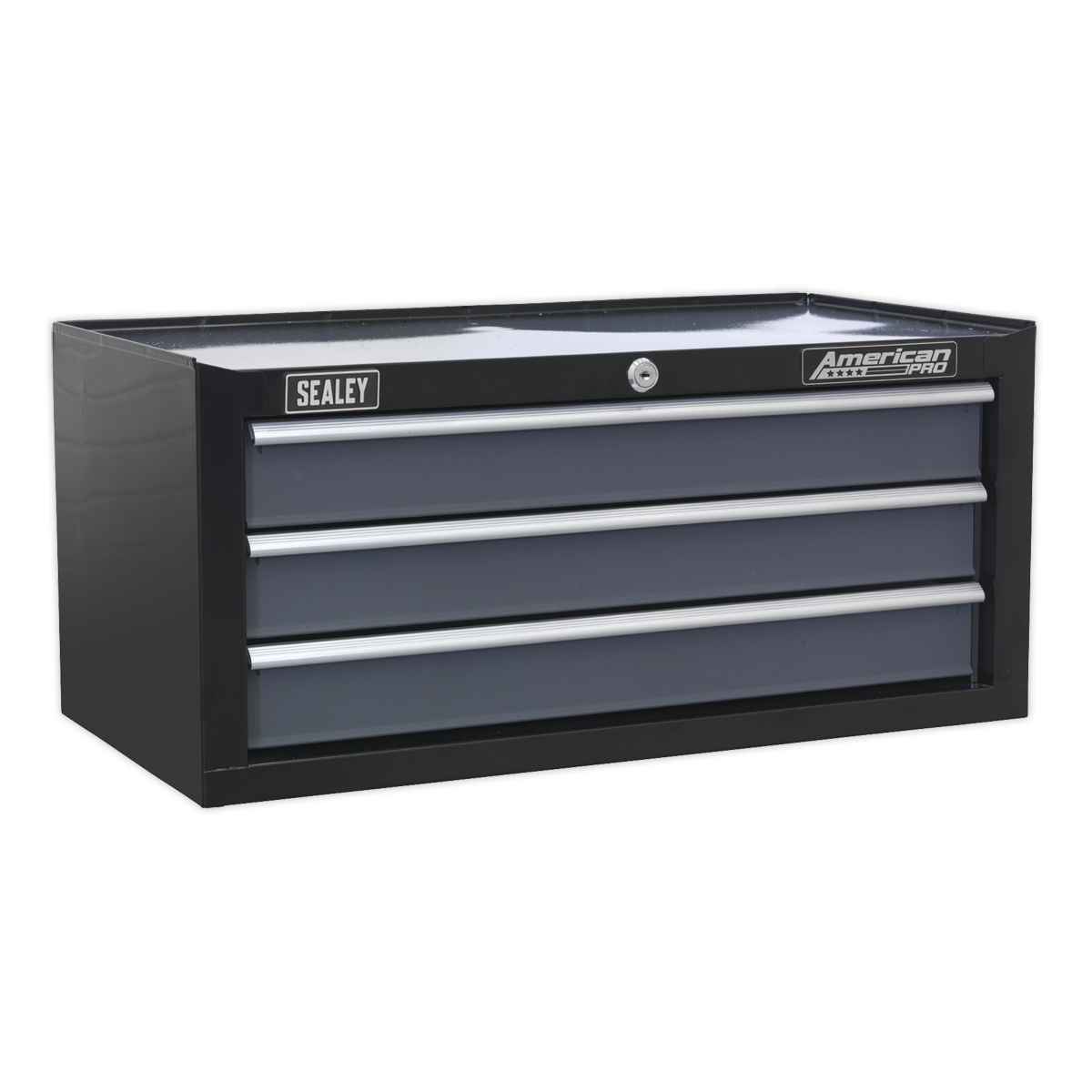 Mid-Box 3 Drawer with Ball Bearing Slides – Black/Grey