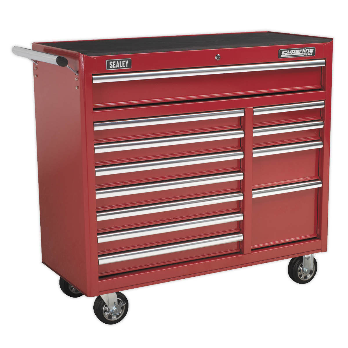 Rollcab 12 Drawer with Ball Bearing Slides Heavy-Duty – Red