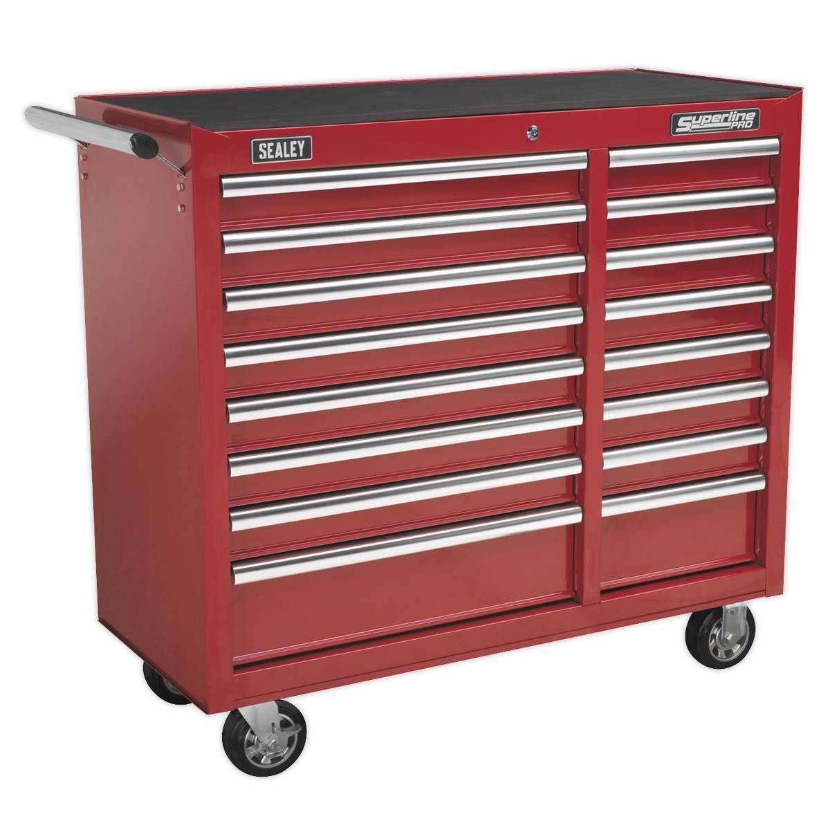 Rollcab 16 Drawer with Ball Bearing Slides Heavy-Duty – Red