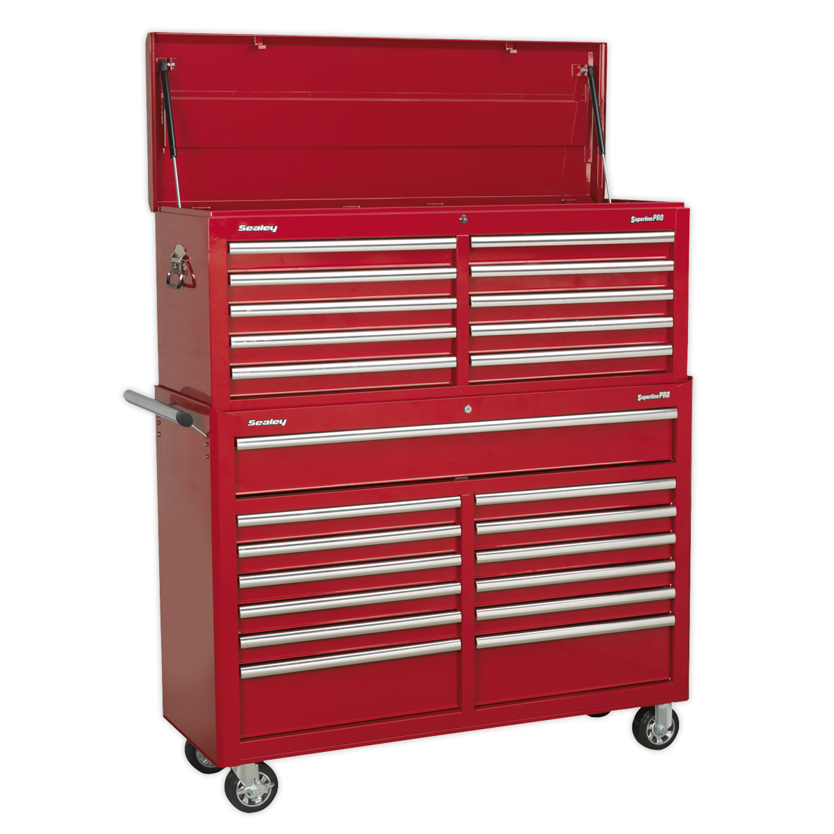 Tool Chest Combination 23 Drawer with Ball Bearing Slides – Red
