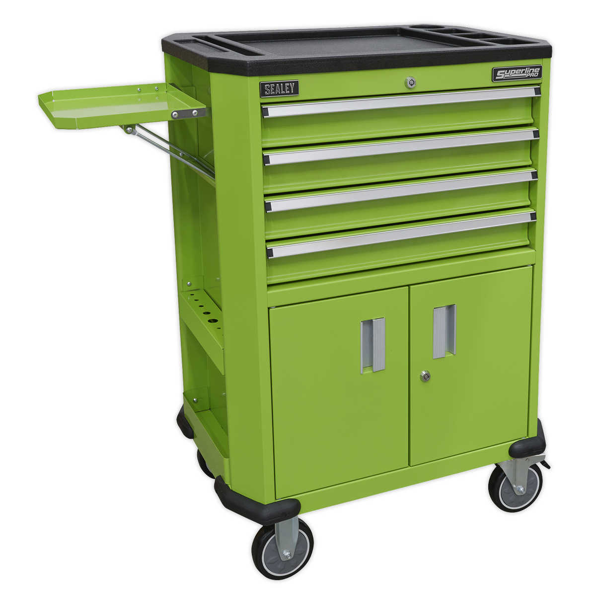 Tool Trolley with 4 Drawers & 2 Door Cupboard